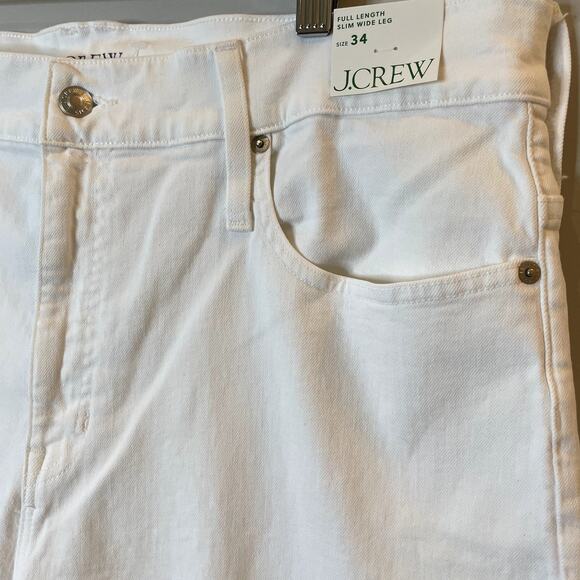 J. Crew Denim - J.Crew Full Length Slim Wide Leg Jean Denim Vacation Holiday Date Trip BX822 34